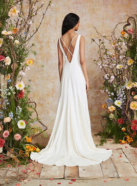 Theia Couture Indigo Wedding Dress